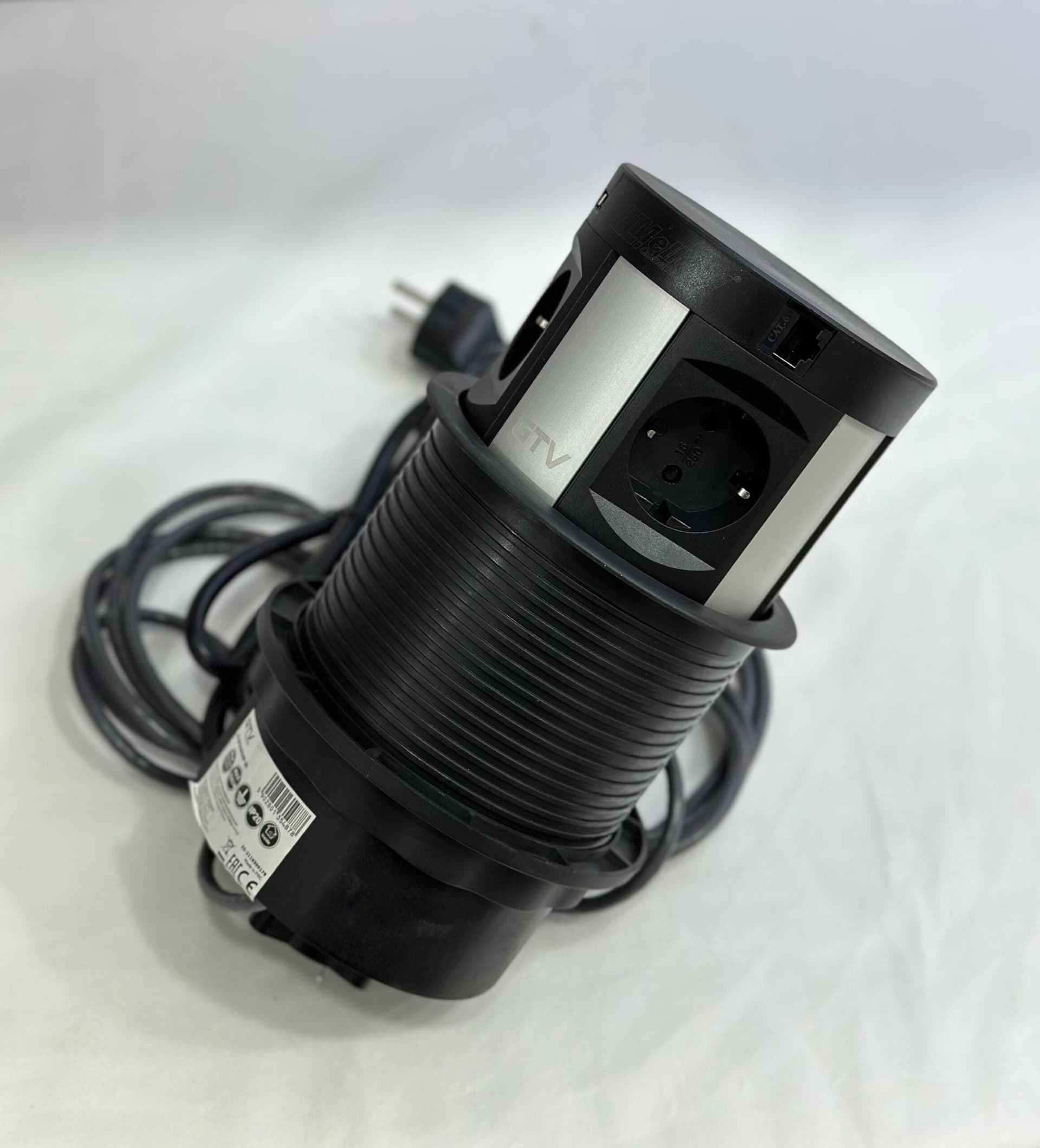 GTV AE-BPW4S120P-20 ROZETKA DÖRDLÜ DAİRƏVİ +ŞARJ QARA